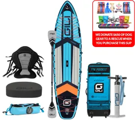 11' KOMODO Inflatable Paddle Board/Kayak: Dog Rescue Donation Bundle