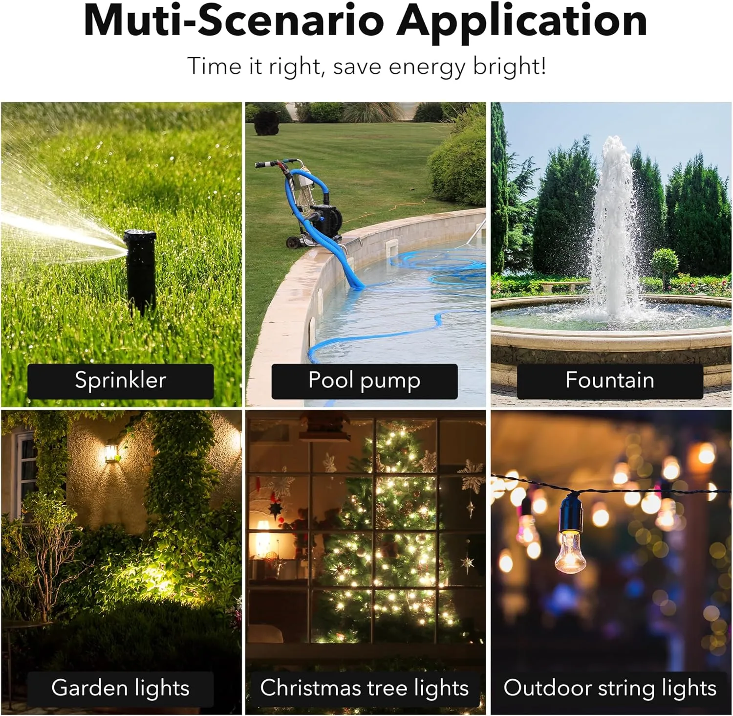 24 Hour Mechanical Waterproof Outdoor Timer With 2 Grounded HBN