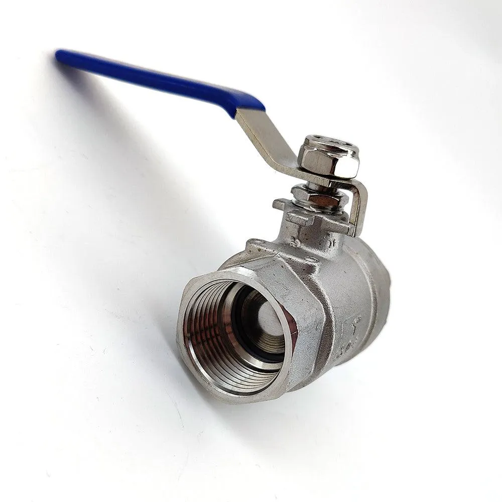 304 Full Bore Stainless Steel Ball Valve 1 Inch Female x 1 Inch Female NPT