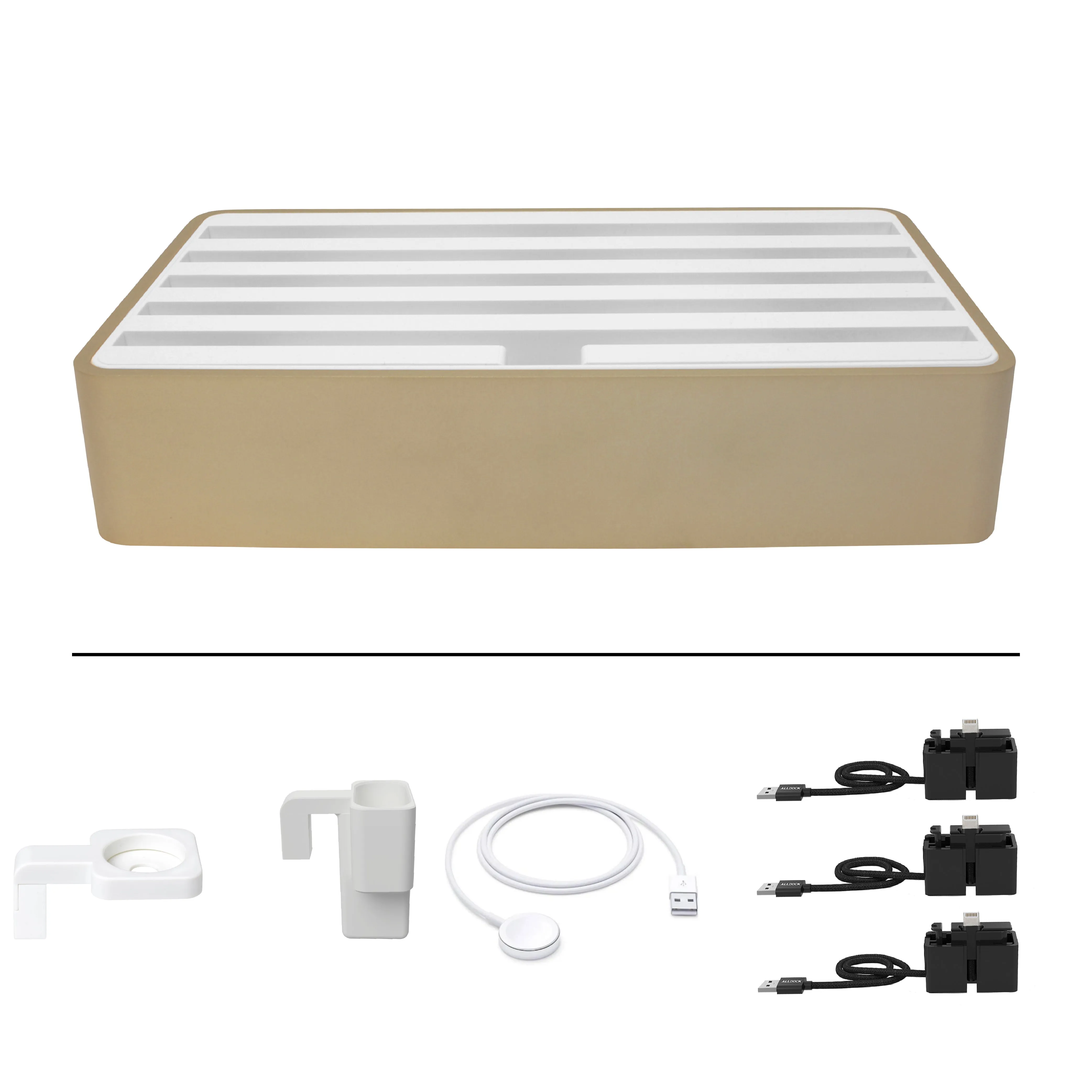 ALLDOCK Classic FAMILY Alu Gold & White Package