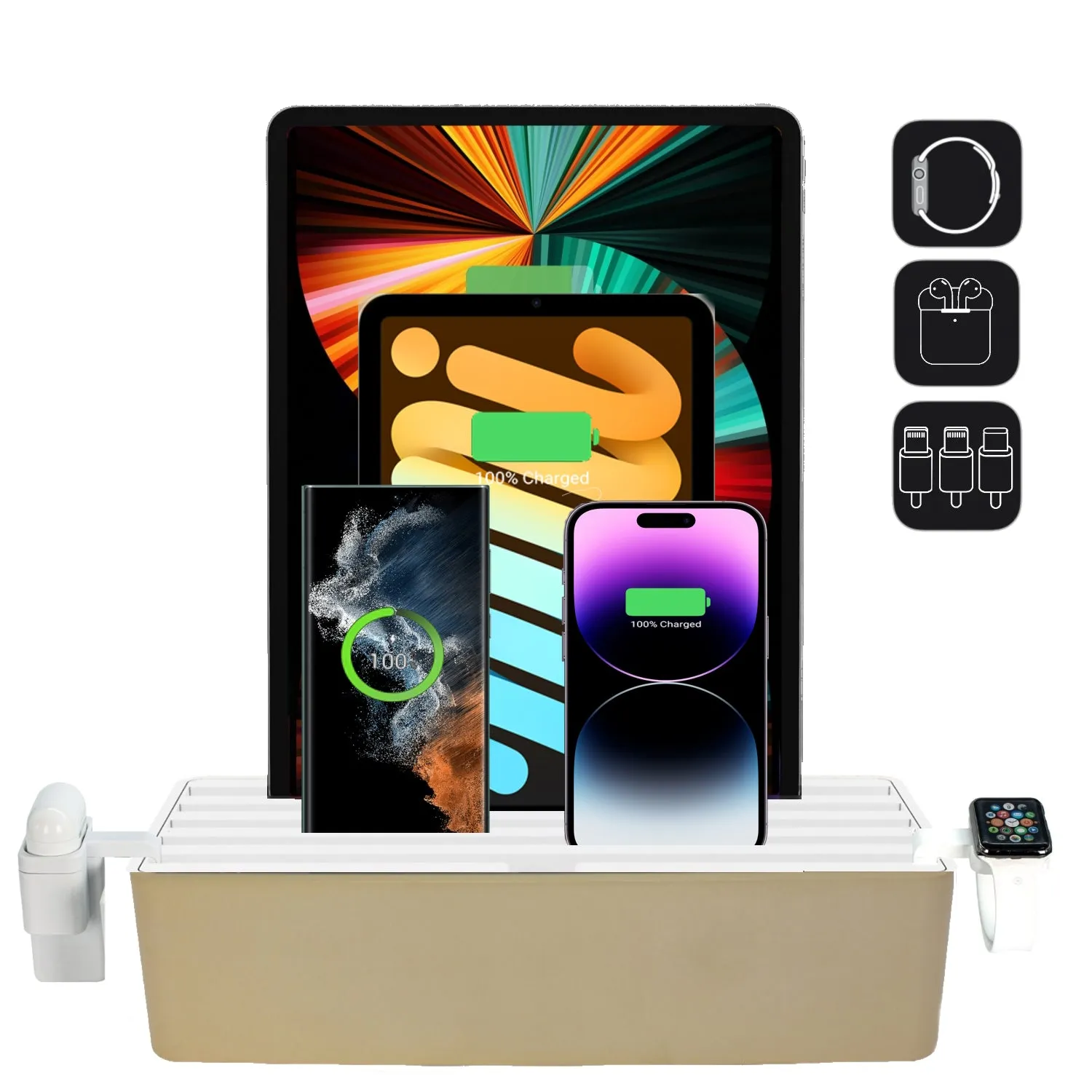ALLDOCK Classic FAMILY Alu Gold & White Package