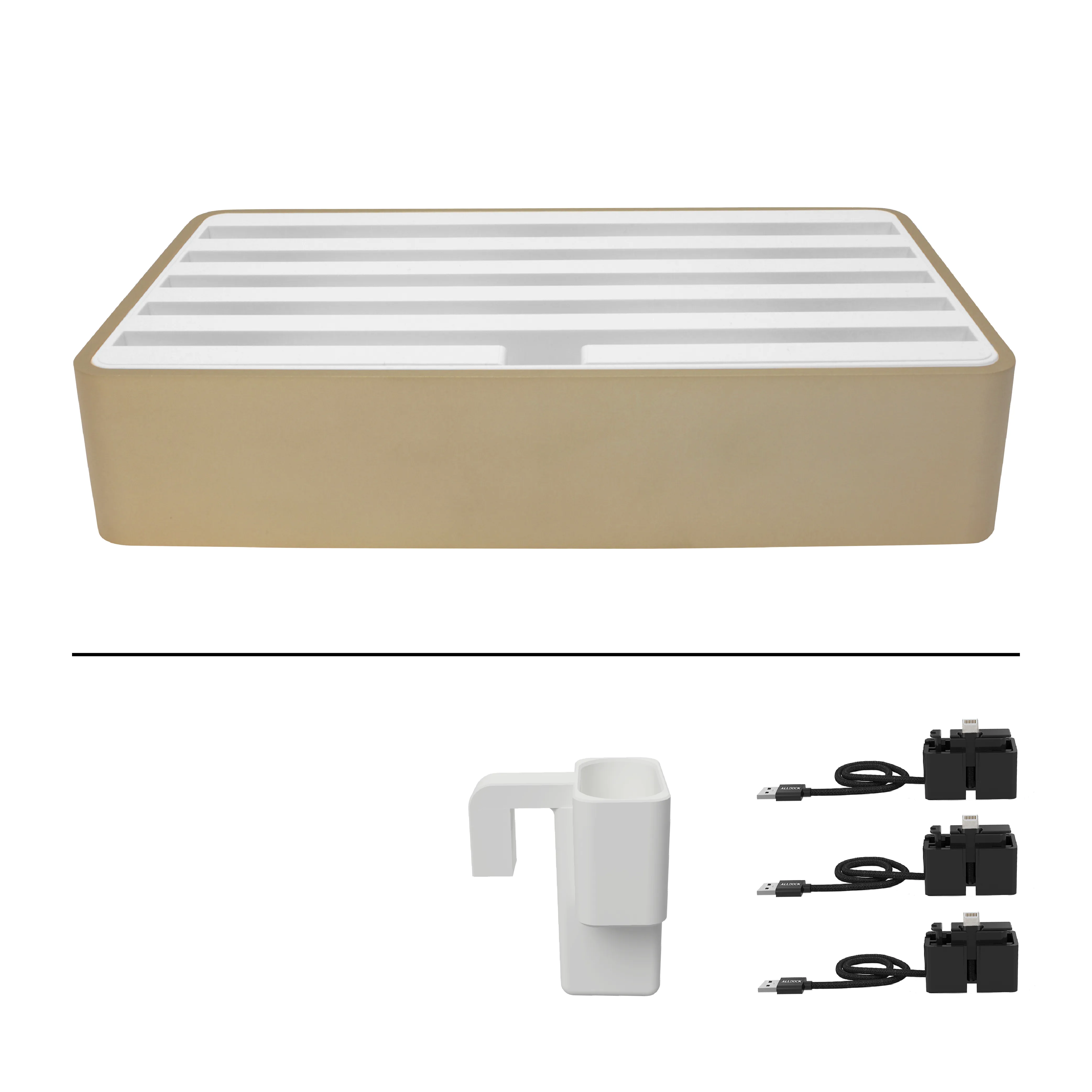 ALLDOCK Classic FAMILY Alu Gold & White Package