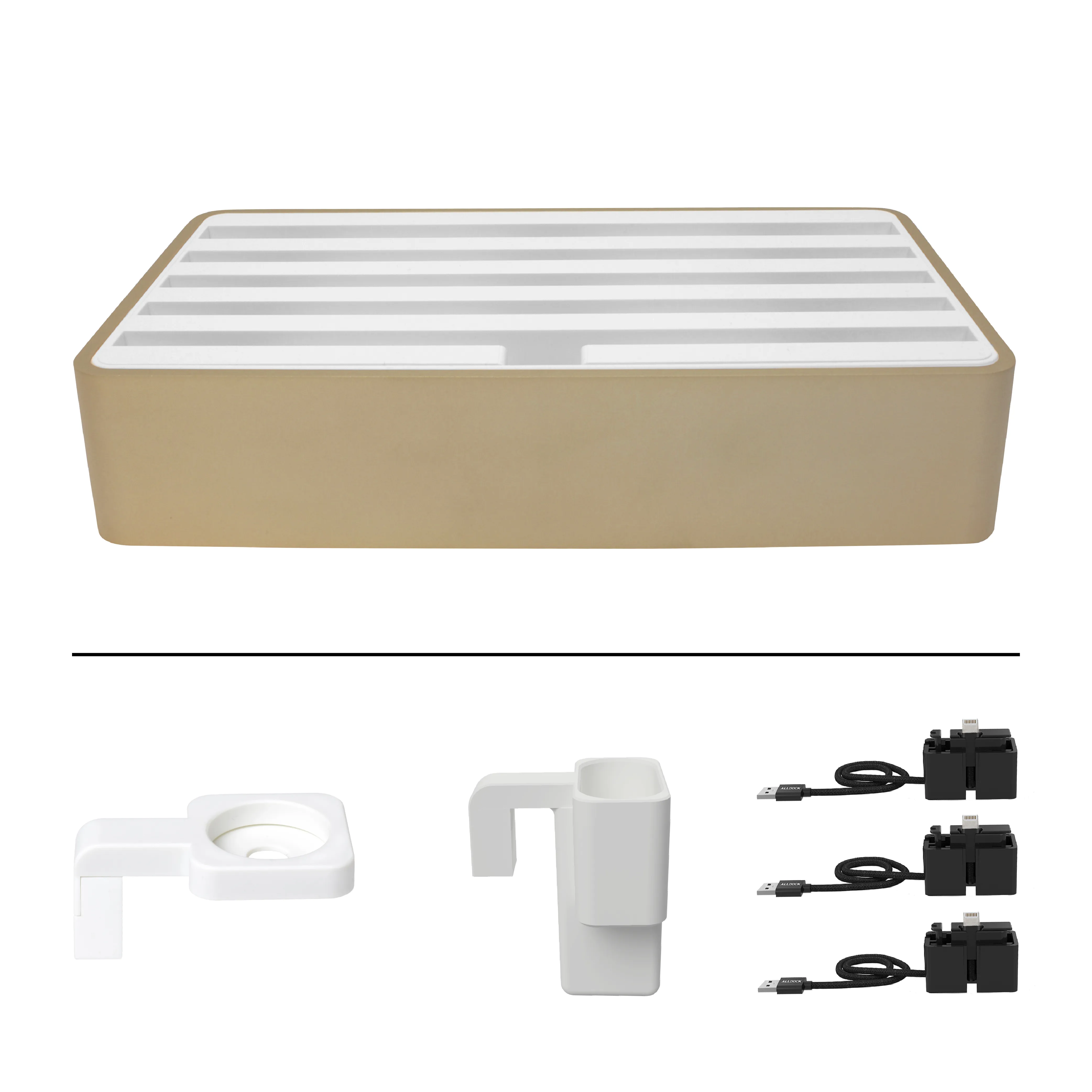 ALLDOCK Classic FAMILY Alu Gold & White Package