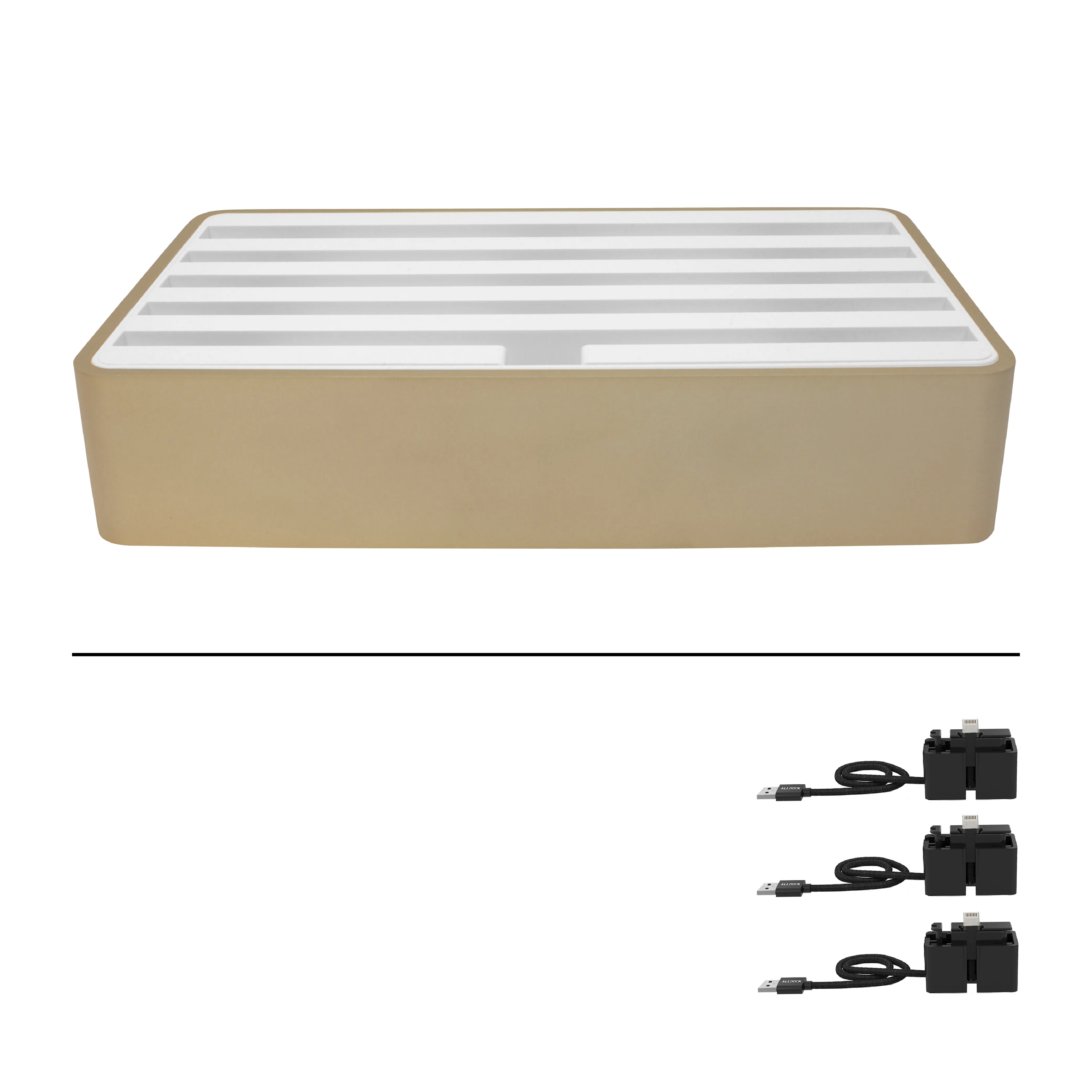 ALLDOCK Classic FAMILY Alu Gold & White Package