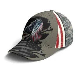 American Flag Patriot Horse Baseball Cap Coolspod