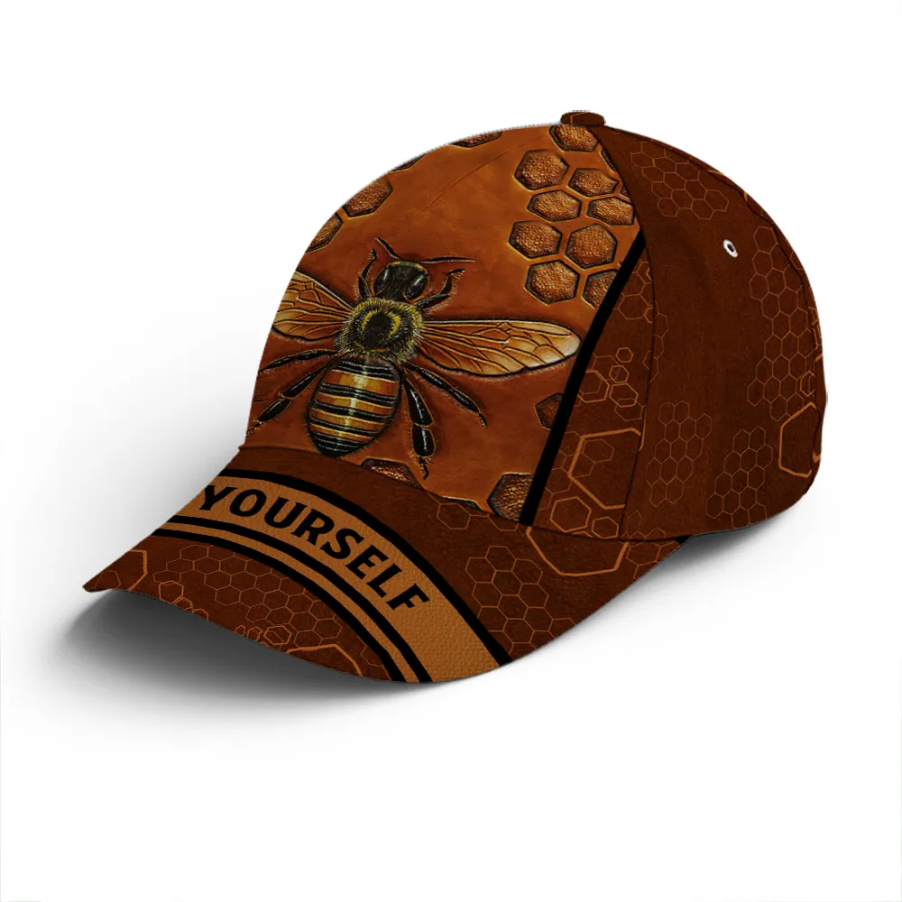 Bee Yourshelf Vintage Leather Baseball Cap Coolspod