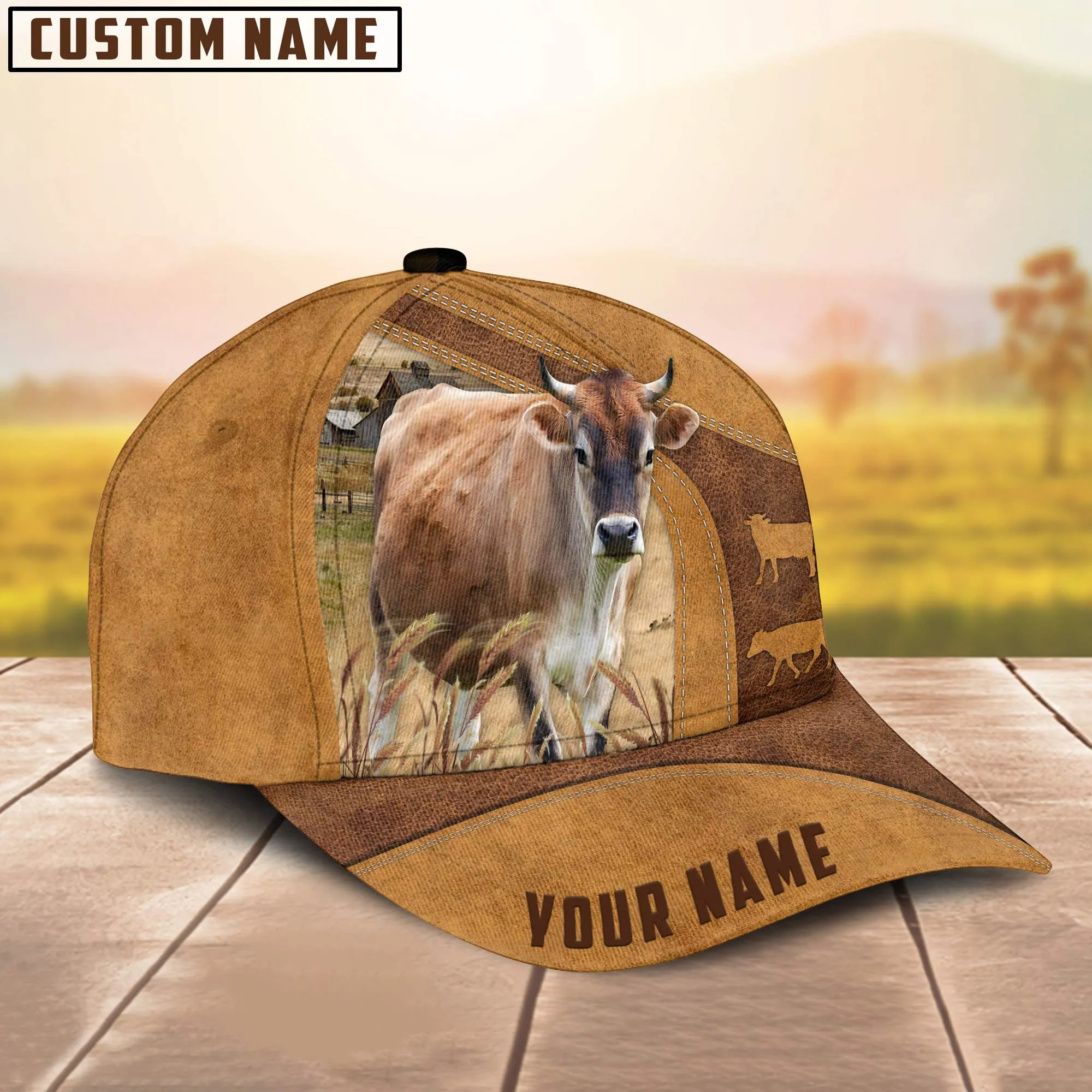 Custom Name Jersey Cattle Cap , Cattle Hat, Farm Baseball Hat, Cap Hat For Farmer Farm Lover
