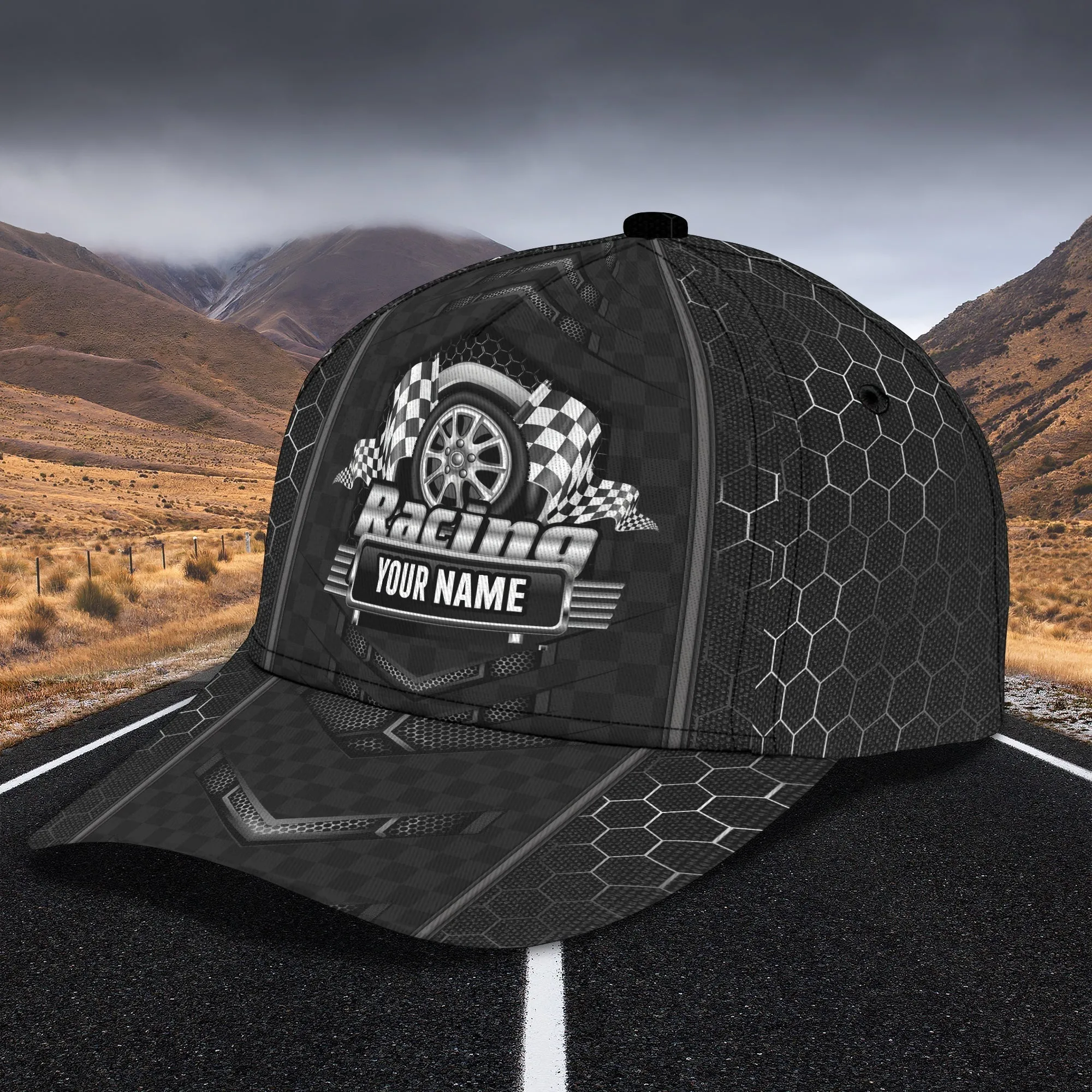 Customized 3D Full Printed Racing Cap Hat, Racing Hat, Racing Cap For Racer
