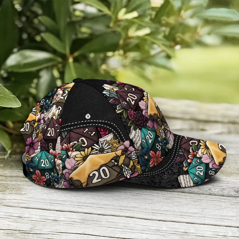 D And D Floral Colorful Flowers Classic Baseball Cap Coolspod