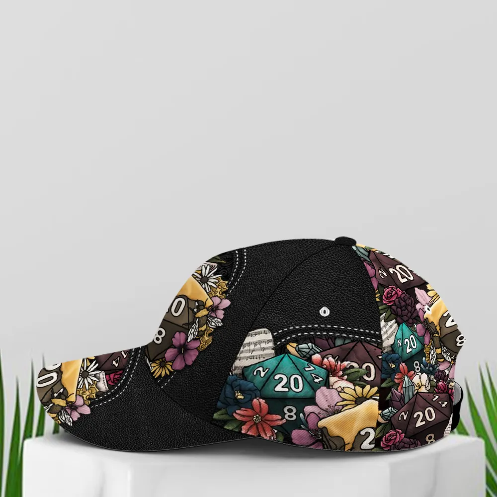D And D Floral Colorful Flowers Classic Baseball Cap Coolspod