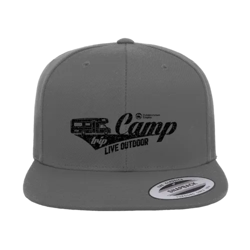 Embroidered Camp Flat Cap