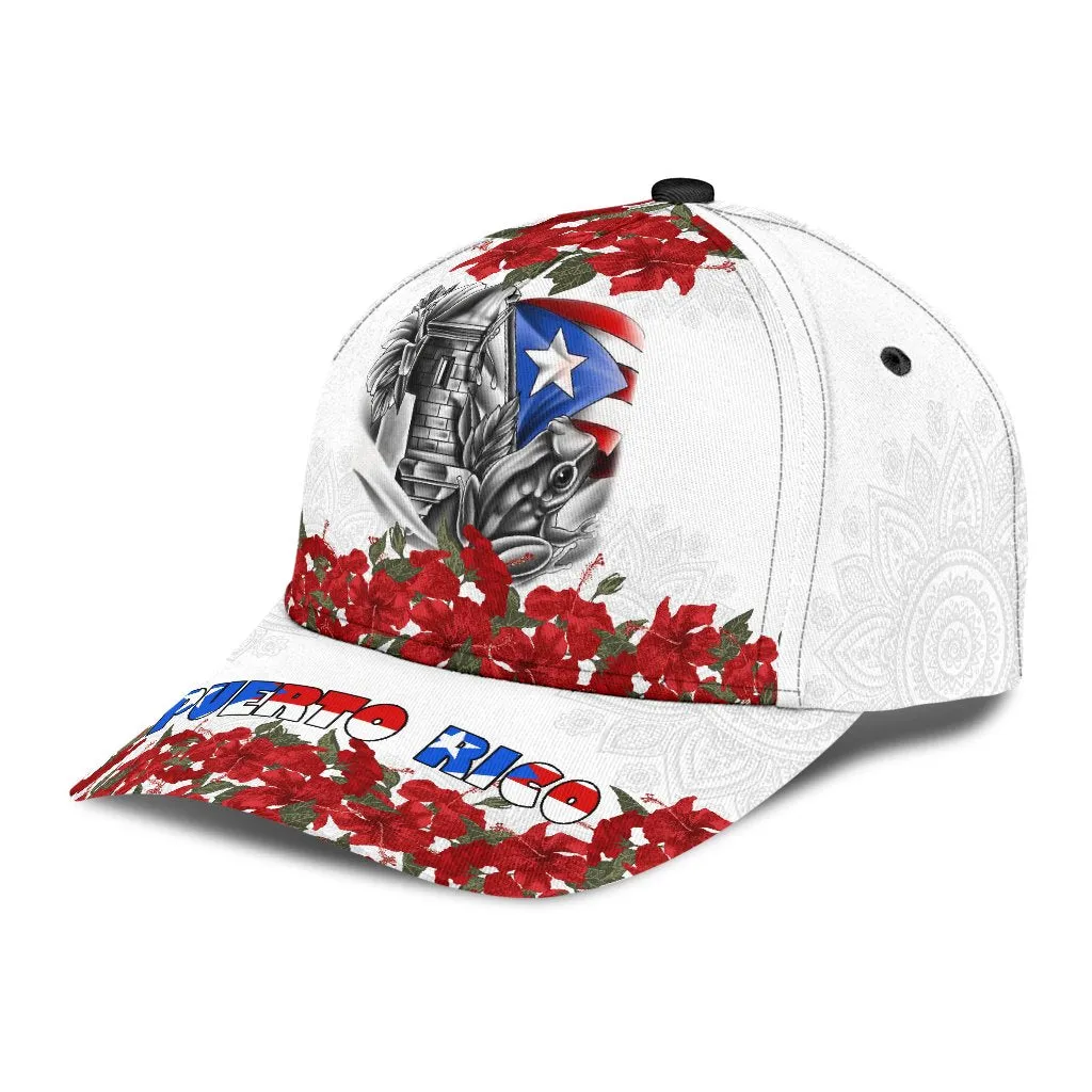 Maga Flower Puerto Rico Classic Cap Hat, Hibiscus Puerto Rico Cap Hat