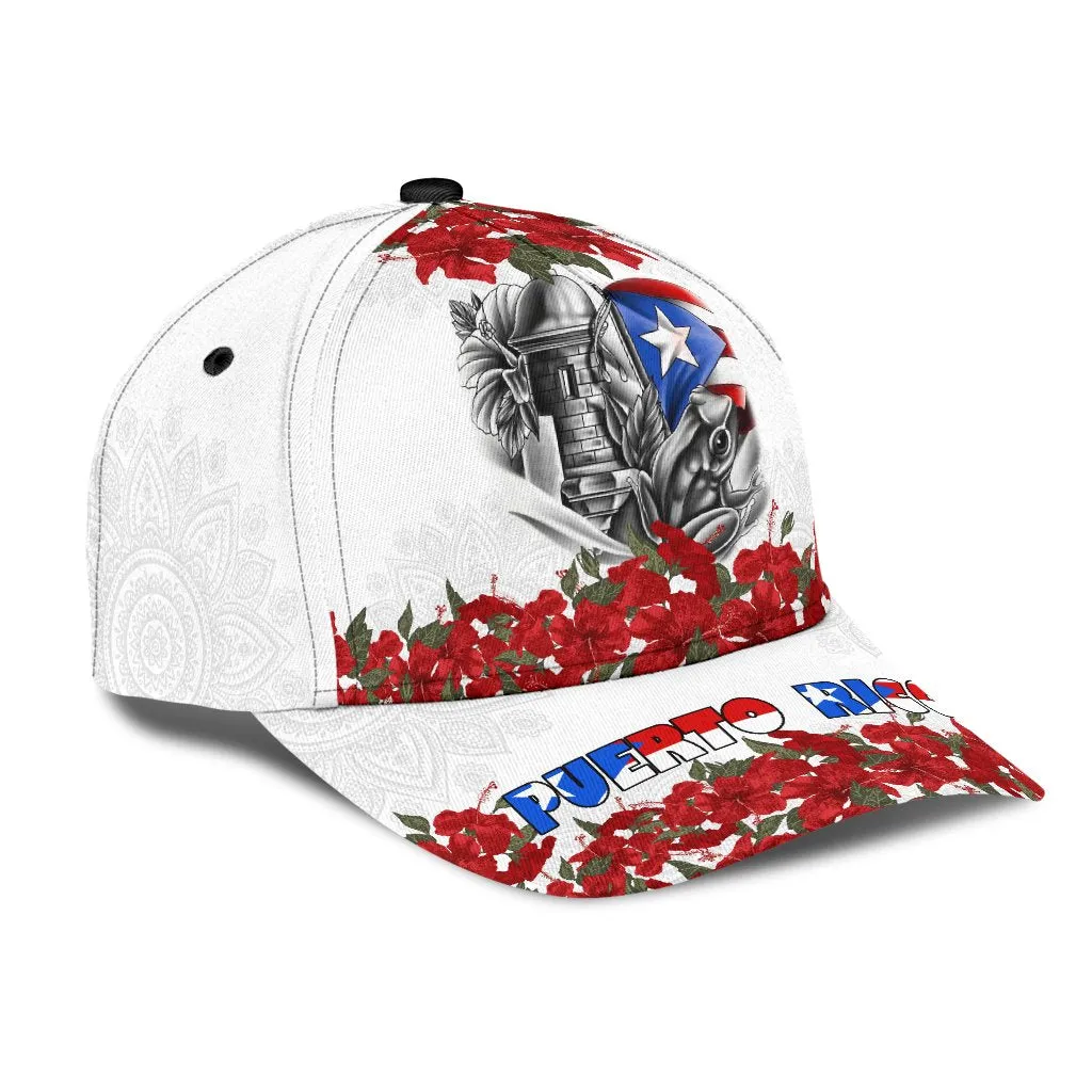 Maga Flower Puerto Rico Classic Cap Hat, Hibiscus Puerto Rico Cap Hat