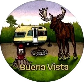 Moose in Boots Button Pin
