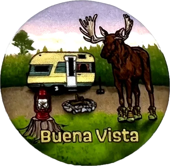 Moose in Boots Button Pin