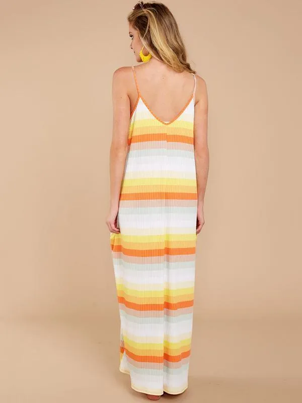 New 2018 Spaghetti Strap Beach Boho Maxi Dress