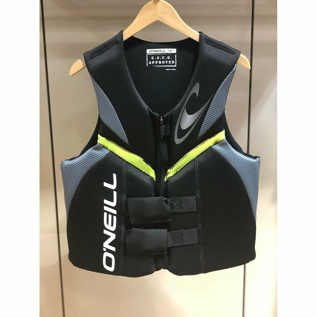 ONeill Mens Reactor USCG Vest - BLK/LUNAR/DAYGLO