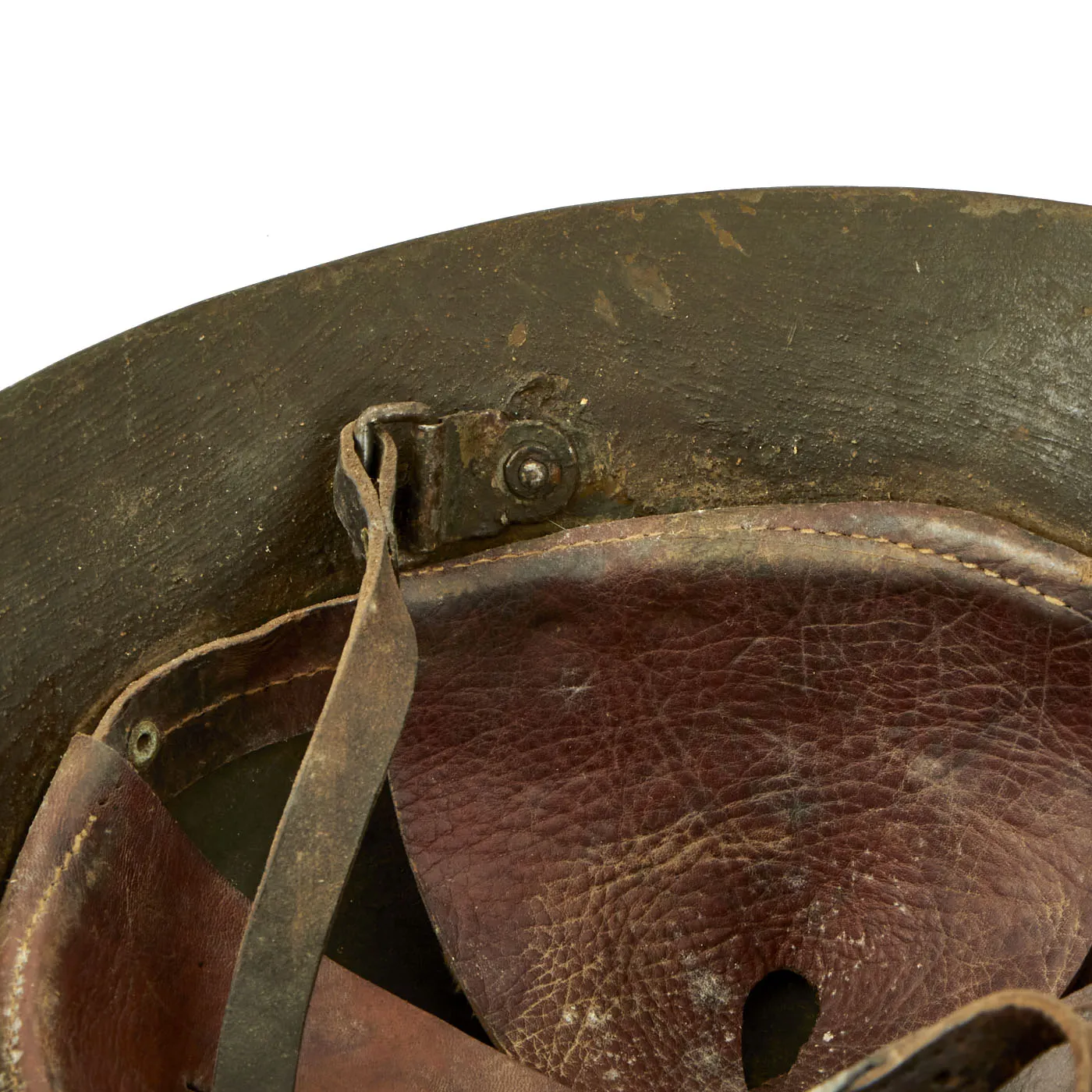 Original Czechoslovakia WWII Era Czeck M30 Helmet, Possible Spanish Civil War Used - Complete