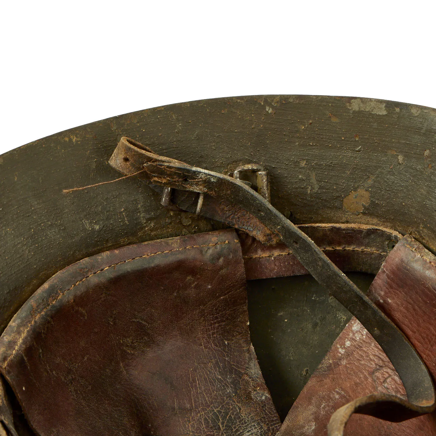 Original Czechoslovakia WWII Era Czeck M30 Helmet, Possible Spanish Civil War Used - Complete