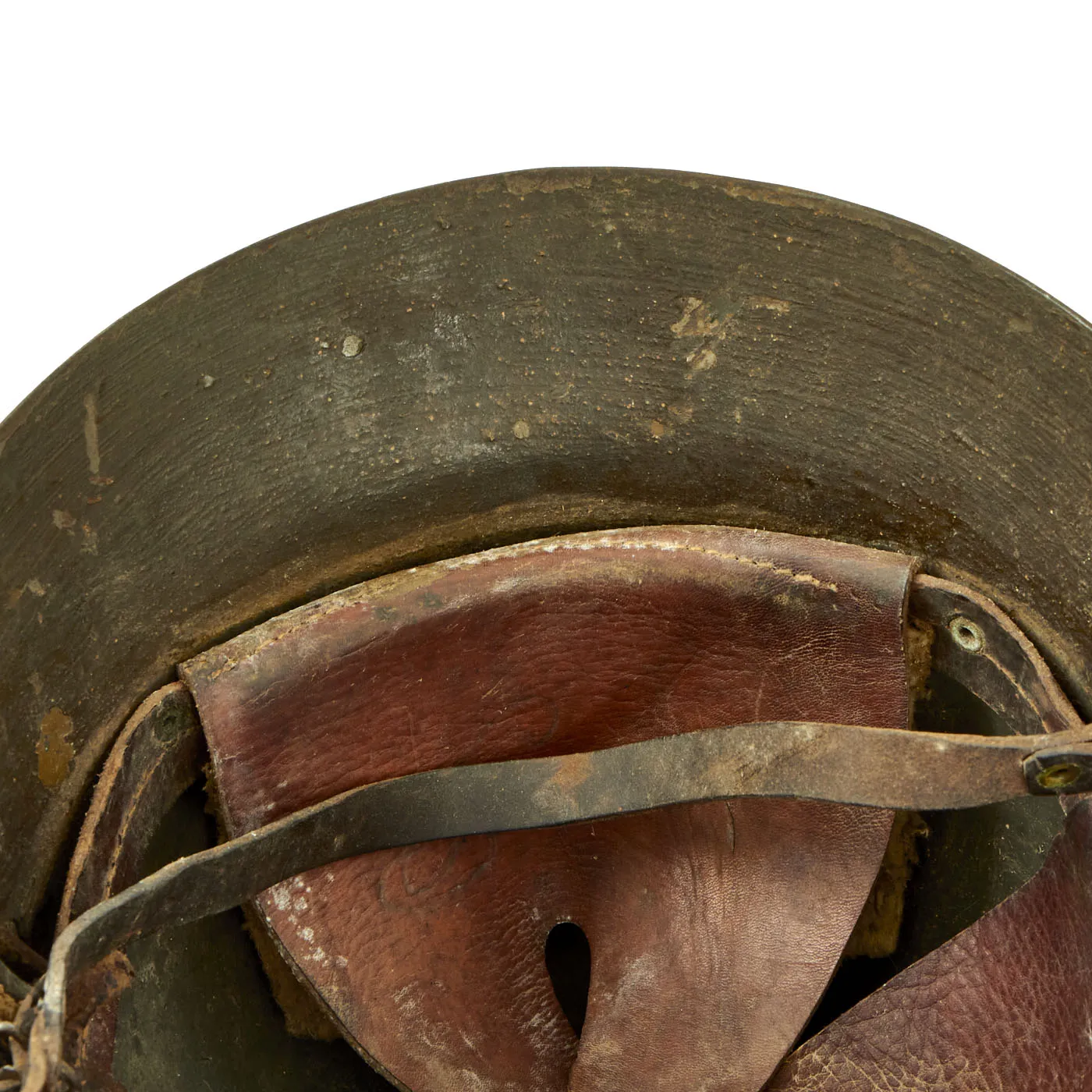 Original Czechoslovakia WWII Era Czeck M30 Helmet, Possible Spanish Civil War Used - Complete