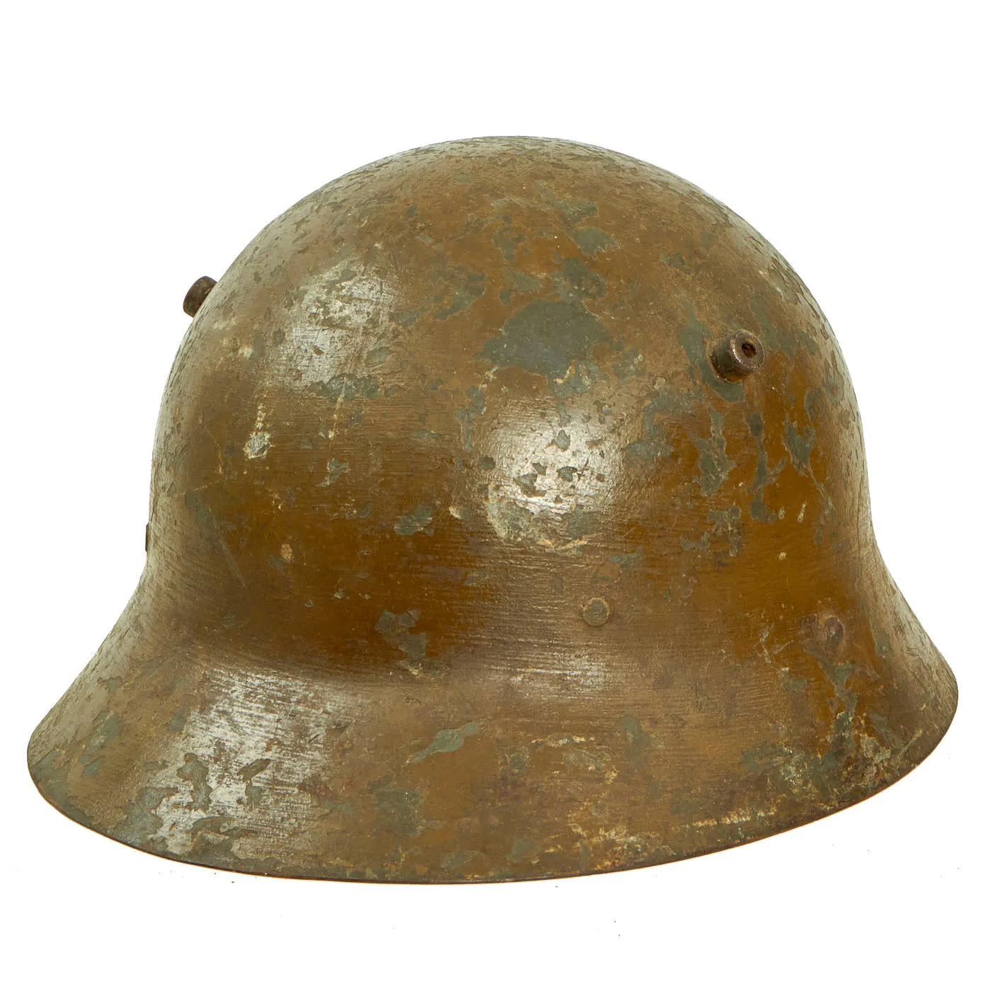 Original Czechoslovakia WWII Era Czeck M30 Helmet, Possible Spanish Civil War Used - Complete