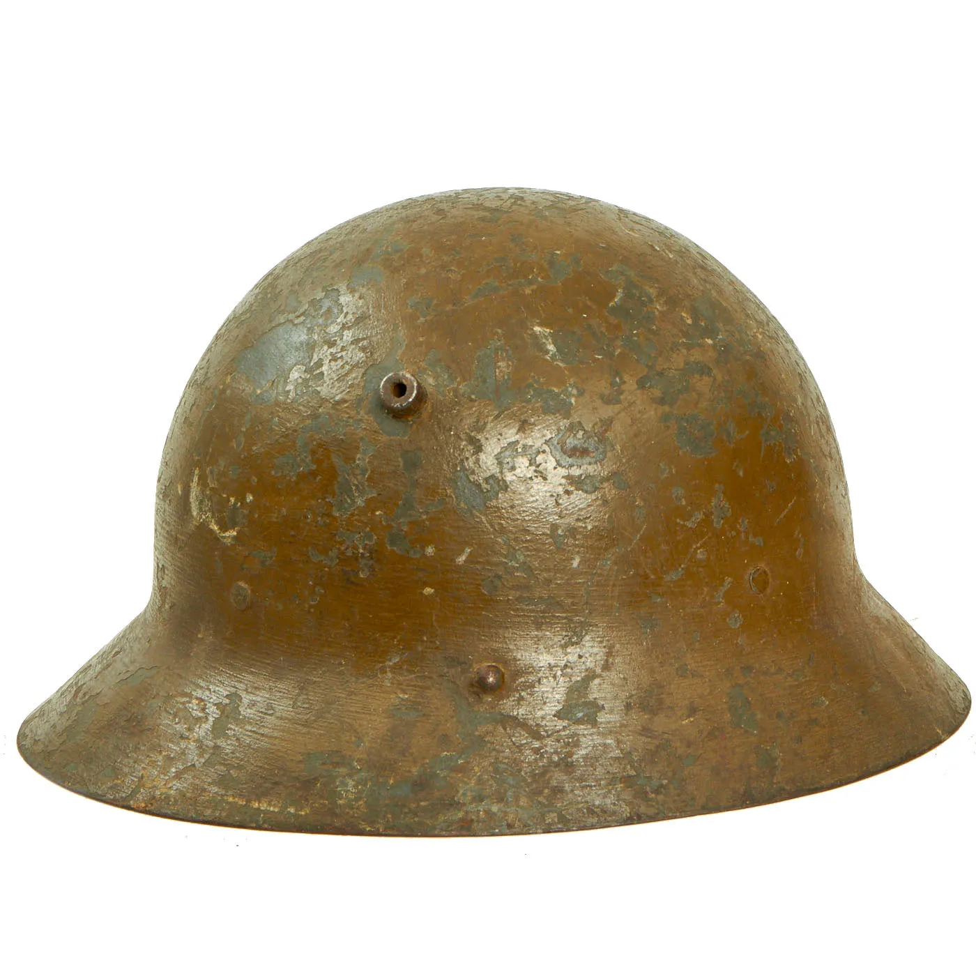 Original Czechoslovakia WWII Era Czeck M30 Helmet, Possible Spanish Civil War Used - Complete