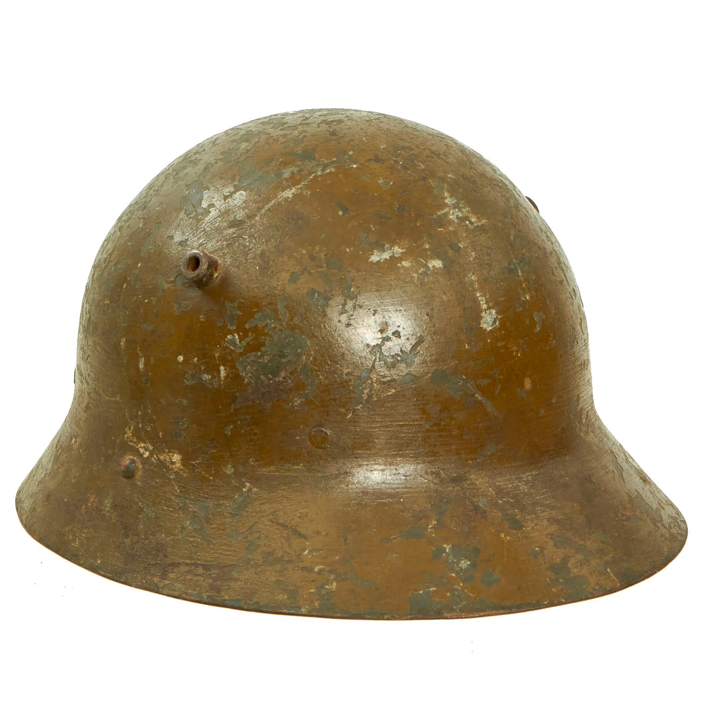 Original Czechoslovakia WWII Era Czeck M30 Helmet, Possible Spanish Civil War Used - Complete