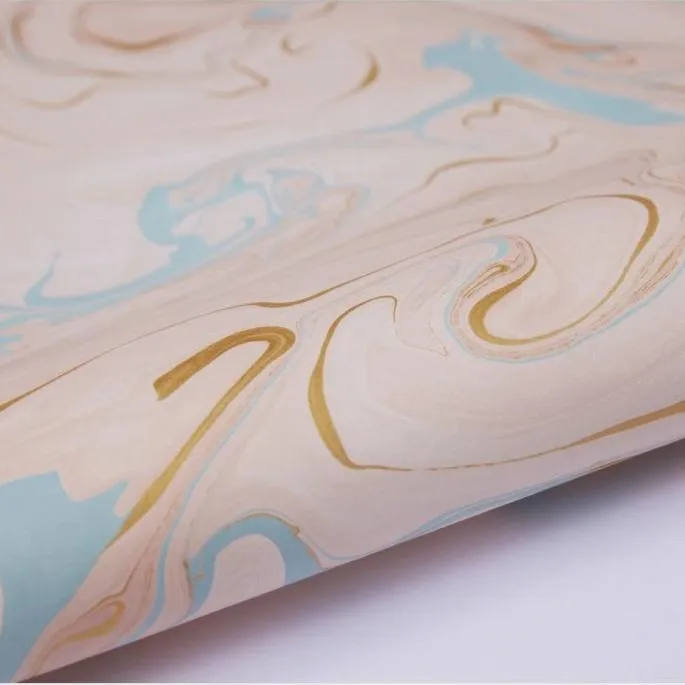 Paper Mirchi Hand Marbled Wrapping Paper Sheet Free Spirit Blush Pink