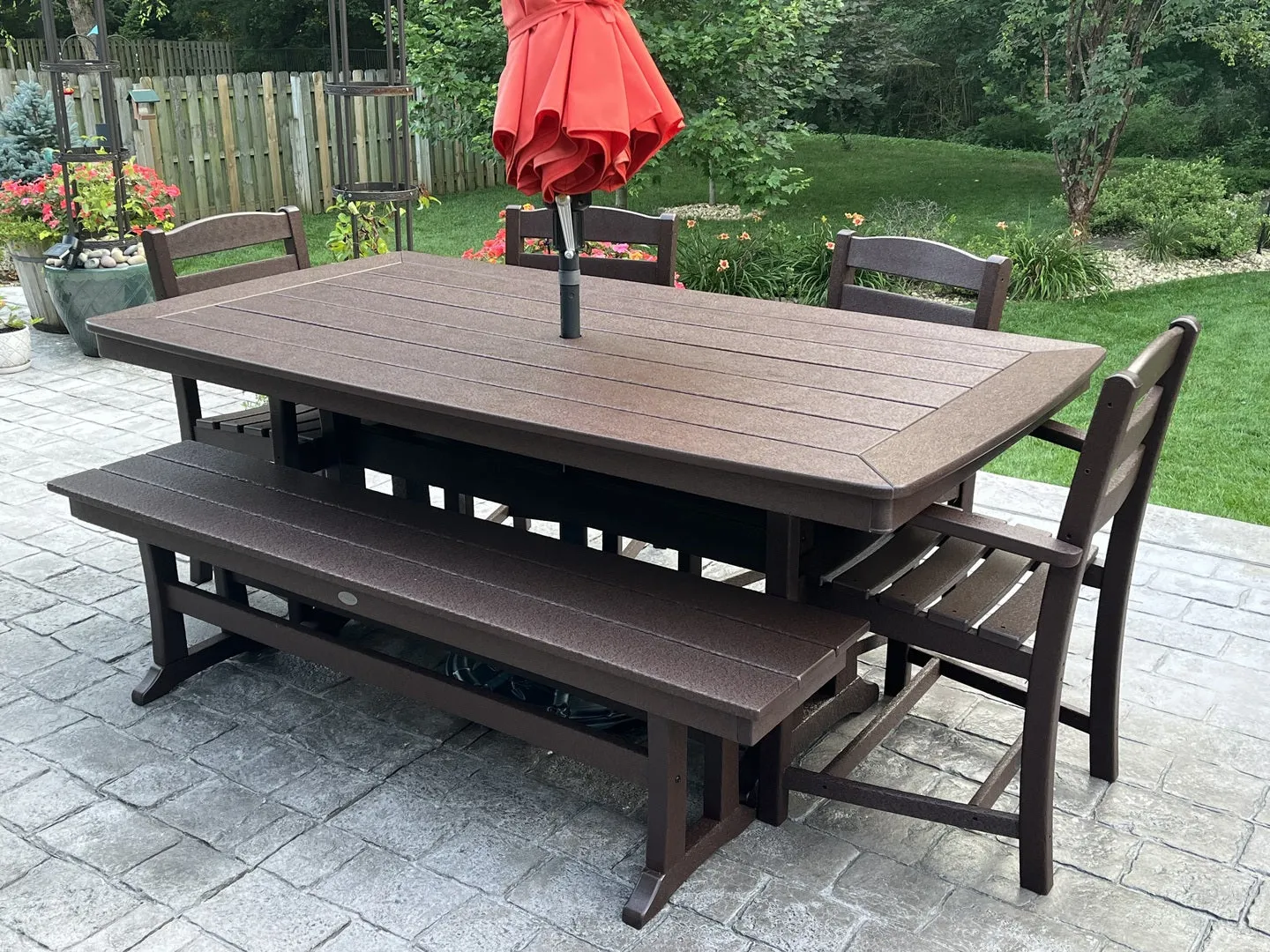 POLYWOOD 73" Outdoor Dining Tables - Nautical Style