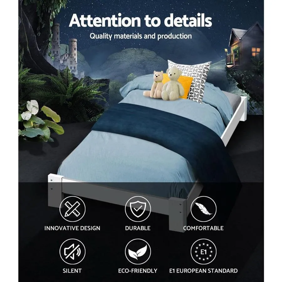 Single Package | Fairy Wooden Bed & Bonita Pillow Top Mattress (Medium Firm)