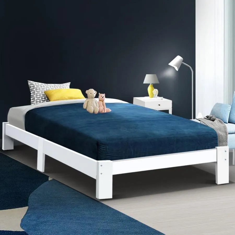 Single Package | Fairy Wooden Bed & Bonita Pillow Top Mattress (Medium Firm)