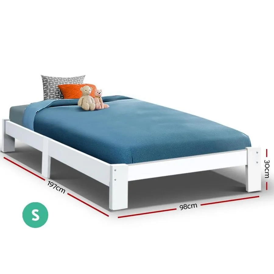 Single Package | Fairy Wooden Bed & Bonita Pillow Top Mattress (Medium Firm)