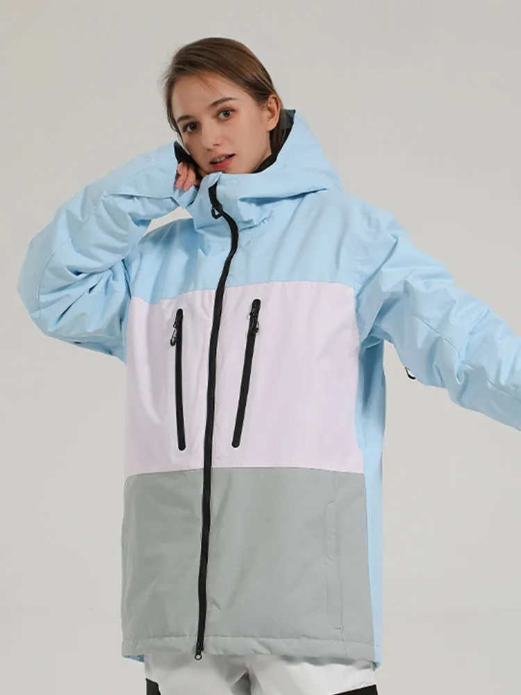 Women's Blue Ski Jacket Windproof Snowboard Jacket
