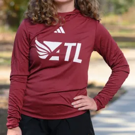 Women's LS Lightweight Hoodie - Burgundy