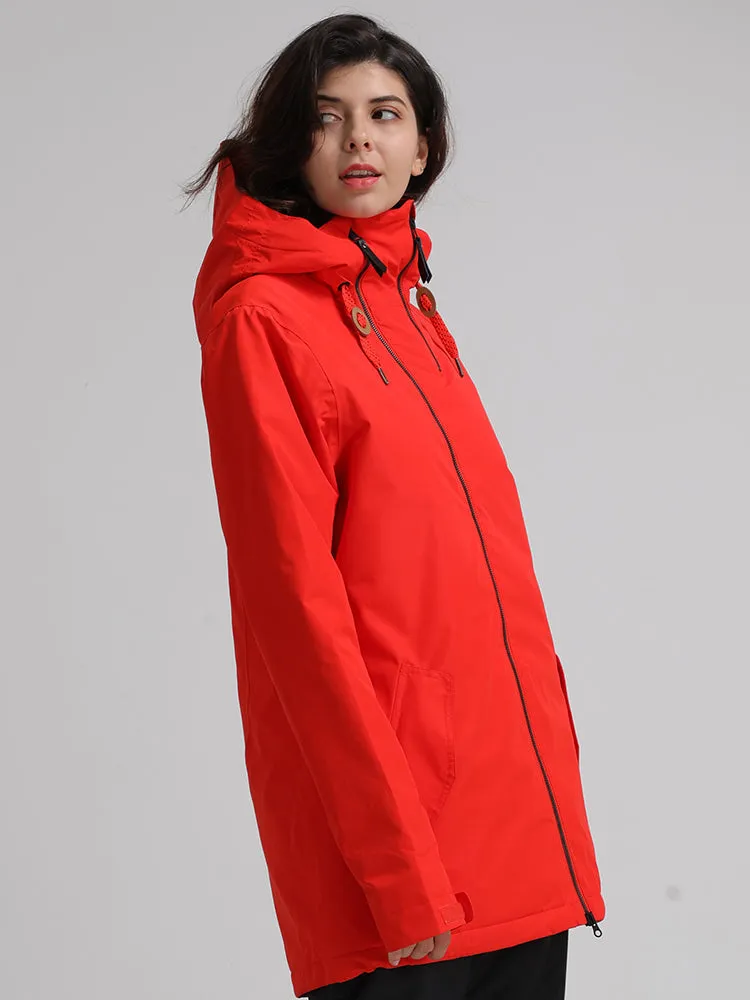 Women's Thermal Warm Waterproof Windproof Red Ski Snowboard Jackets